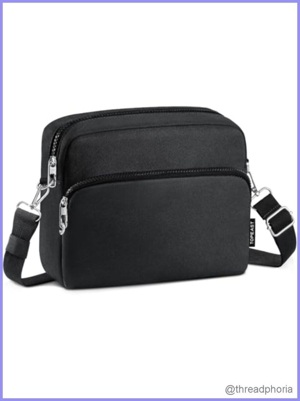 Anti-Theft Crossbody Travel Bag Cut-Resistant RFID Zipper